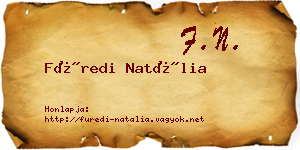 Füredi Natália névjegykártya