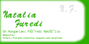 natalia furedi business card